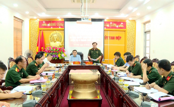 Đảng ủy Qu&acirc;n sự th&agrave;nh phố Tam Điệp ra Nghị quyết l&atilde;nh đạo nhiệm vụ năm 2024