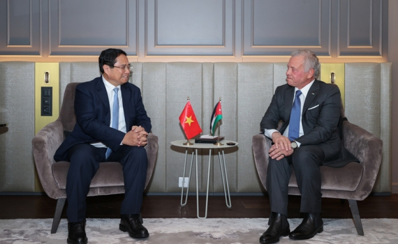 Thủ tướng Phạm Minh Ch&iacute;nh hội kiến Quốc vương Jordan Abdullah II bin Al-Hussein