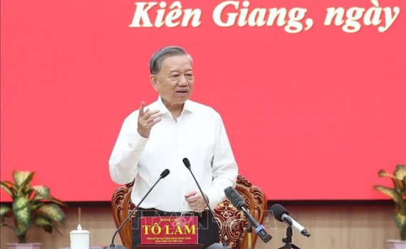 Tổng B&iacute; thư T&ocirc; L&acirc;m: Hợp nhất Ki&ecirc;n Giang v&agrave; An Giang sẽ tăng cường nội lực v&agrave; sức cạnh tranh cho to&agrave;n khu vực T&acirc;y Nam Bộ