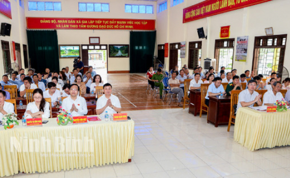 Đại biểu HĐND tỉnh tiếp x&uacute;c cử tri huyện Gia Viễn