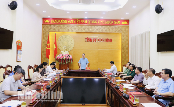 Thường trực Tỉnh ủy triển khai nhiệm vụ trọng t&acirc;m c&ocirc;ng t&aacute;c th&aacute;ng 6