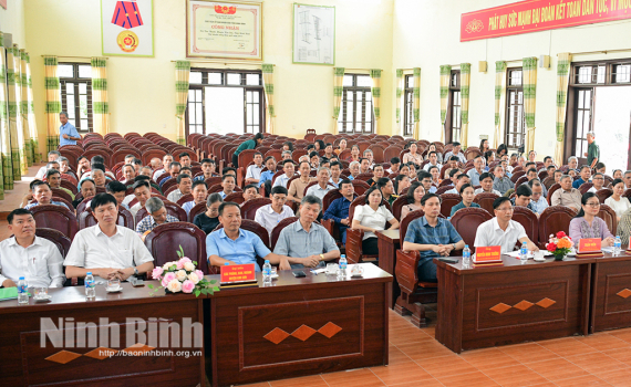 Đại biểu HĐND tỉnh tiếp x&uacute;c cử tri huyện Kim Sơn, Y&ecirc;n Kh&aacute;nh