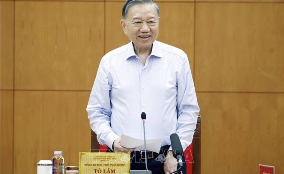 Tổng B&iacute; thư, Chủ tịch nước T&ocirc; L&acirc;m: Tạo nền căn bản để chuyển từ ứng ph&oacute; thi&ecirc;n tai sang quản trị rủi ro thi&ecirc;n tai