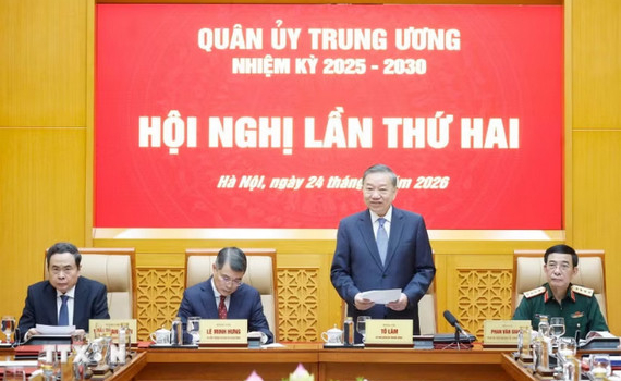 Tổng B&iacute; thư, Chủ tịch nước T&ocirc; L&acirc;m chủ tr&igrave; Hội nghị Qu&acirc;n ủy Trung ương