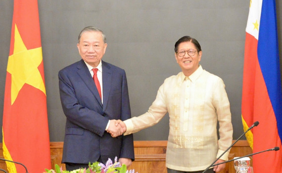 Tổng B&iacute; thư, Chủ tịch nước T&ocirc; L&acirc;m hội đ&agrave;m với Tổng thống Philippines Ferdinand Romualdez Marcos Jr.