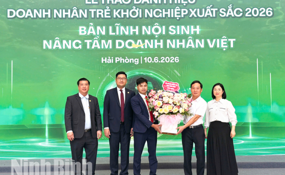 Doanh nh&acirc;n trẻ Ninh B&igrave;nh đạt danh hiệu Khởi nghiệp xuất sắc năm 2026