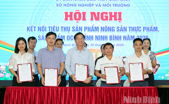 Hội nghị kết nối ti&ecirc;u thụ sản phẩm n&ocirc;ng sản thực phẩm, sản phẩm OCOP tỉnh Ninh B&igrave;nh năm 2026