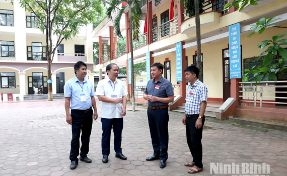 Ban Chỉ đạo Kỳ thi tốt nghiệp THPT năm 2026 tỉnh Ninh B&igrave;nh kiểm tra c&ocirc;ng t&aacute;c coi thi