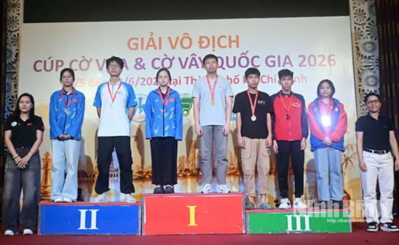 Đo&agrave;n Cờ vua Ninh B&igrave;nh xuất sắc gi&agrave;nh 24 Huy chương tại Giải v&ocirc; địch C&uacute;p Cờ vua v&agrave; Cờ v&acirc;y quốc gia năm 2026