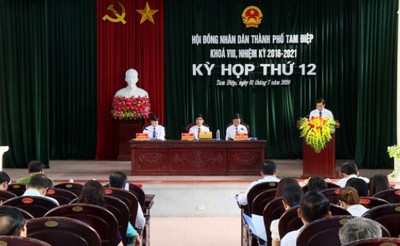 Khai mạc Kỳ họp thứ 12, HĐND th&agrave;nh phố Tam Điệp kh&oacute;a VIII