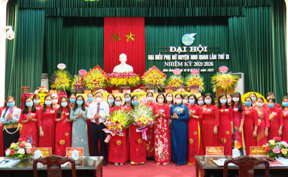 Nho Quan tổ chức th&agrave;nh c&ocirc;ng Đại hội Đại biểu Phụ nữ huyện lần thứ XI