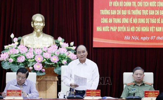 Chủ tịch nước Nguyễn Xu&acirc;n Ph&uacute;c chủ tr&igrave; l&agrave;m việc về Đề &aacute;n x&acirc;y dựng Nh&agrave; nước ph&aacute;p quyền XHCN Việt Nam