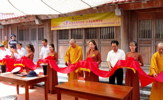 Kh&aacute;nh th&agrave;nh c&ocirc;ng tr&igrave;nh tr&ugrave;ng tu, t&ocirc;n tạo c&aacute;c ng&ocirc;i ch&ugrave;a tr&ecirc;n huyện đảo Trường Sa 