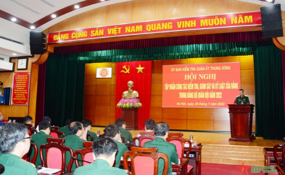 Tập huấn c&ocirc;ng t&aacute;c kiểm tra, gi&aacute;m s&aacute;t, kỷ luật của Đảng trong Đảng bộ Qu&acirc;n đội
