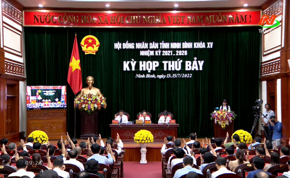 Nhiều nghị quyết quan trọng được th&ocirc;ng qua tại Kỳ họp thứ 7, HĐND tỉnh Ninh B&igrave;nh kh&oacute;a XV