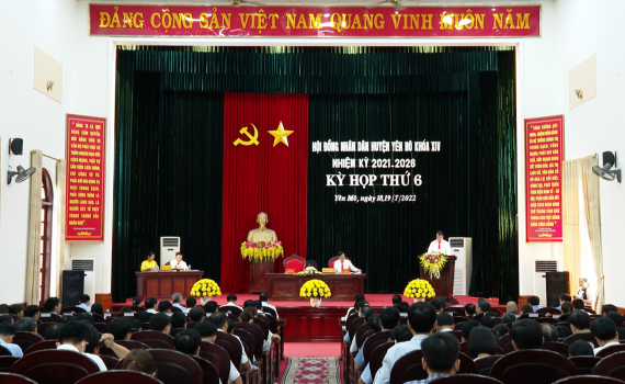 Kỳ họp thứ 6, HĐND huyện Y&ecirc;n M&ocirc; kh&oacute;a XIV
