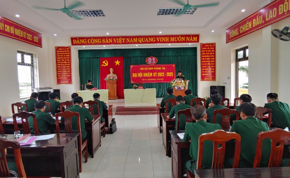 Đại h&ocirc;̣i Chi b&ocirc;̣ Ban Chính trị, Ban CHQS huyện Hoa Lư, nhi&ecirc;̣m kỳ 2022-2025
