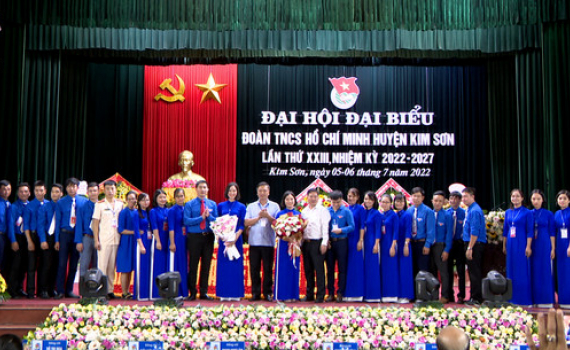 Đại hội đại biểu Đo&agrave;n TNCS Hồ Ch&iacute; Minh huyện Kim Sơn