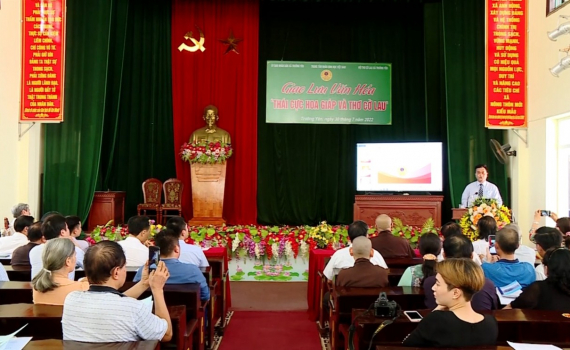 Giao lưu văn ho&aacute; &ldquo; Th&aacute;i cực hoa gi&aacute;p v&agrave; Thơ Cờ lau&rdquo;