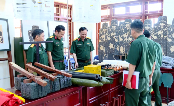 Bộ CHQS tỉnh kiểm tra c&ocirc;ng t&aacute;c chuẩn bị huấn luyện giai đoạn 2