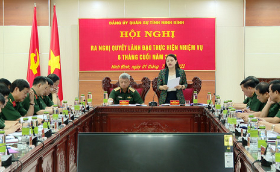 Đảng ủy Qu&acirc;n sự tỉnh triển khai nhiệm vụ 6 th&aacute;ng cuối năm 2022