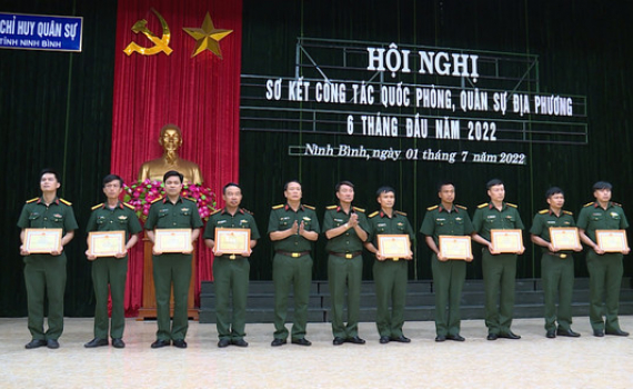 Bộ Chỉ huy Qu&acirc;n sự tỉnh sơ kết c&ocirc;ng t&aacute;c quốc ph&ograve;ng, qu&acirc;n sự địa phương 6 th&aacute;ng đầu năm 2022
