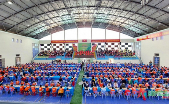 Gần 500 kỳ thủ tranh t&agrave;i Giải cờ vua trẻ quốc gia 2022