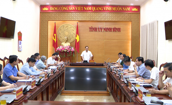 Thường trực Tỉnh ủy giao ban c&ocirc;ng t&aacute;c th&aacute;ng 7