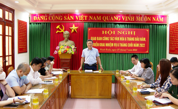 Giao ban c&ocirc;ng t&aacute;c văn h&oacute;a 6 th&aacute;ng đầu năm