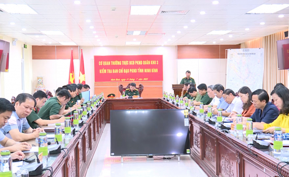 Qu&acirc;n khu 3 kiểm tra c&ocirc;ng t&aacute;c Ph&ograve;ng kh&ocirc;ng nh&acirc;n d&acirc;n tại Ninh B&igrave;nh