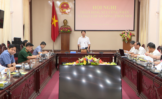 Hội nghị thẩm định, x&eacute;t c&ocirc;ng nhận x&atilde; Kim T&acirc;n, Kim Mỹ đạt chuẩn n&ocirc;ng th&ocirc;n mới năm 2022