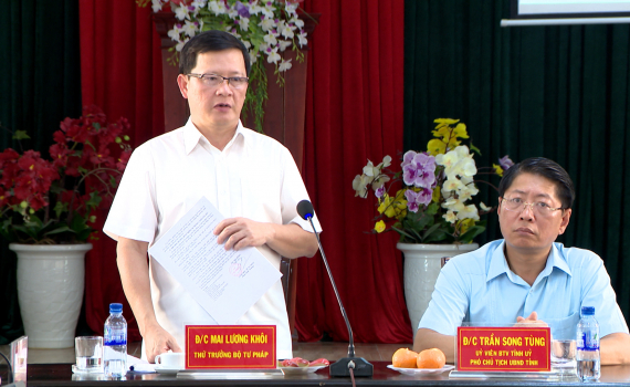 Kiểm tra li&ecirc;n ng&agrave;nh về hoạt động trợ gi&uacute;p ph&aacute;p l&yacute; trong hoạt động tố tụng tại Ninh B&igrave;nh