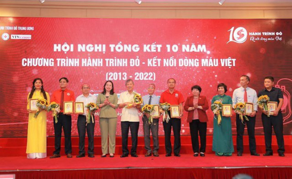 H&agrave;nh tr&igrave;nh Đỏ trong 10 năm tiếp nhận gần 700.000 đơn vị m&aacute;u