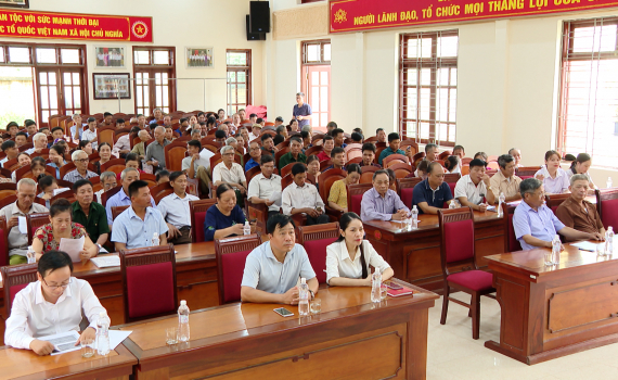 Ban D&acirc;n vận Tỉnh ủy tuy&ecirc;n truyền nhiệm vụ c&ocirc;ng t&aacute;c d&acirc;n vận tại huyện Nho Quan