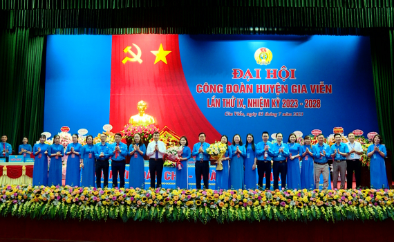 Đại hội C&ocirc;ng đo&agrave;n huyện Gia Viễn nhiệm kỳ 2023 - 2028