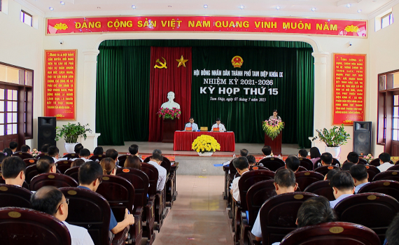 Kỳ họp thứ 15, HĐND th&agrave;nh phố Tam Điệp kh&oacute;a IX