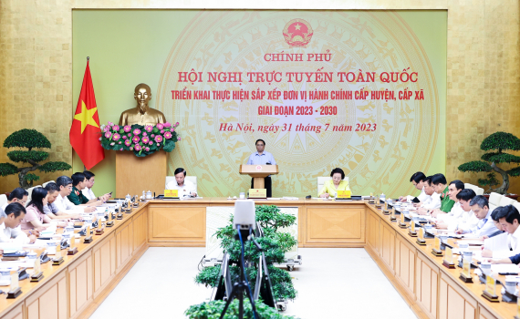 Thủ tướng chủ tr&igrave; Hội nghị to&agrave;n quốc về sắp xếp đơn vị h&agrave;nh ch&iacute;nh cấp huyện, cấp x&atilde;