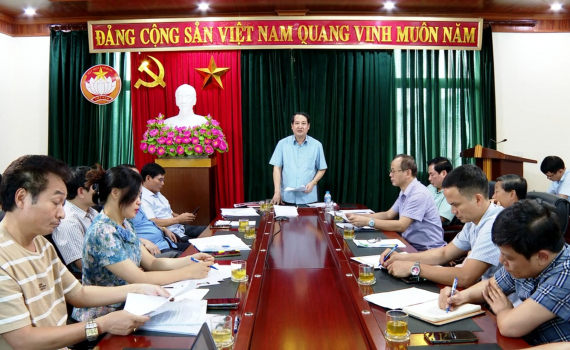 Hội nghị r&agrave; so&aacute;t c&ocirc;ng t&aacute;c chuẩn bị Lễ ph&aacute;t động ủng hộ Quỹ Đền ơn đ&aacute;p nghĩa v&agrave; an sinh x&atilde; hội tỉnh