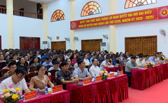 Nho Quan sơ kết giữa nhiệm kỳ thực hiện Nghị quyết Đại hội Đảng bộ huyện