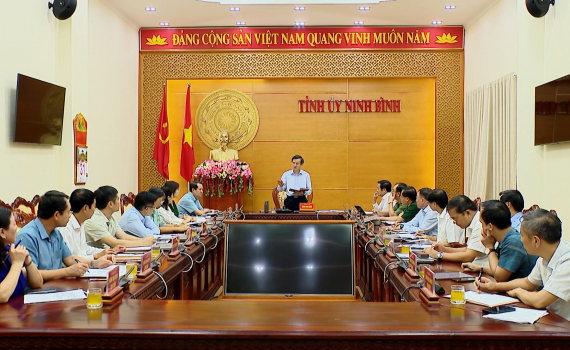 Thường trực Tỉnh ủy triển khai nhiệm vụ trọng t&acirc;m c&ocirc;ng t&aacute;c th&aacute;ng 8/2024