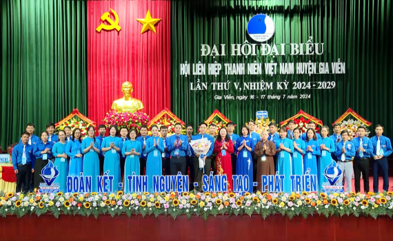 Đại hội đại biểu Hội Li&ecirc;n hiệp Thanh ni&ecirc;n huyện Gia Viễn lần thứ V