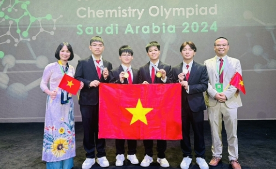 Việt Nam đoạt 3 Huy chương V&agrave;ng, 1 Huy chương Bạc Olympic H&oacute;a học quốc tế năm 2024