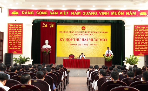 Kỳ họp thứ 21, HĐND th&agrave;nh phố Tam Điệp kh&oacute;a IX