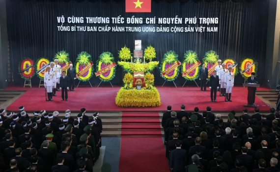Tổ chức trọng thể Lễ truy điệu Tổng B&iacute; thư Nguyễn Ph&uacute; Trọng