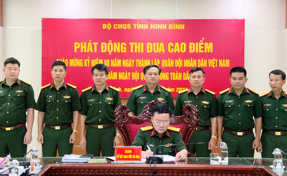 ​Bộ CHQS tỉnh ph&aacute;t động đợt thi đua cao điểm Xứng danh Bộ đội Cụ Hồ
