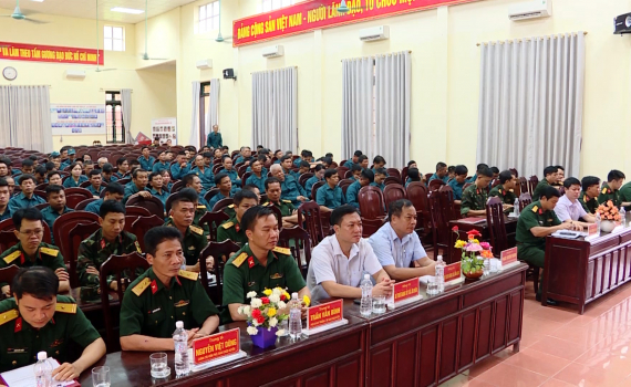 Kim Sơn khai mạc huấn luyện n&acirc;ng cao d&acirc;n qu&acirc;n cơ động cụm 1 năm 2024