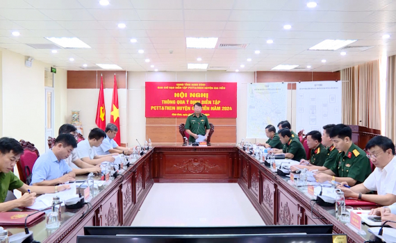 Th&ocirc;ng qua &yacute; định diễn tập ph&ograve;ng chống thi&ecirc;n tai v&agrave; t&igrave;m kiếm cứu nạn huyện Gia Viễn năm 2024