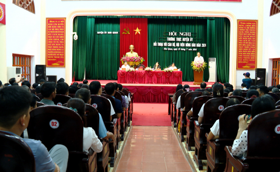 Thường trực Huyện ủy Nho Quan đối thoại với c&aacute;n bộ, hội vi&ecirc;n n&ocirc;ng d&acirc;n