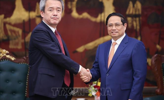 Thủ tướng Phạm Minh Ch&iacute;nh tiếp Tổng gi&aacute;m đốc Tập đo&agrave;n Marubeni, Nhật Bản