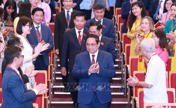 Thủ tướng Phạm Minh Ch&iacute;nh dự Đại hội Đảng bộ Bộ Ngoại giao nhiệm kỳ 2025-2030